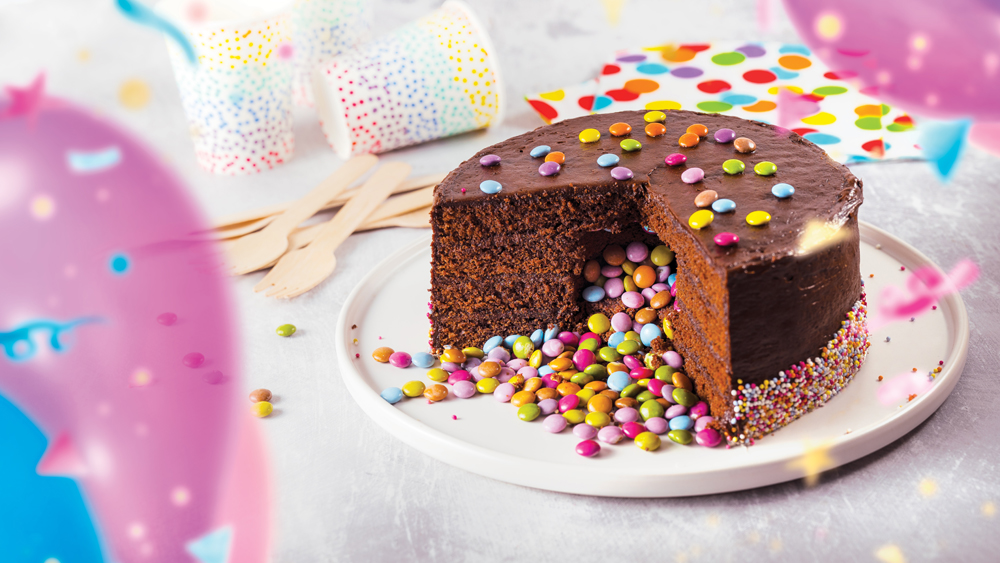 Gâteau d'anniversaire fruits en bonbons avec l'âge personnalisable